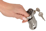 Cușcă pentru penis Fetish Collection din oțel cu încuietoare 8 cm