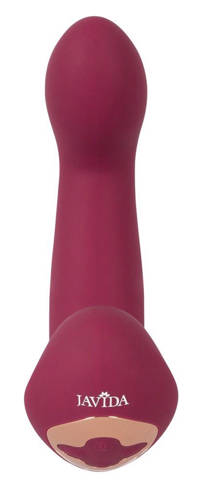 Vibrator Javida Thumping Shaking din silicon, în formă de iepuraș, 17 cm, USB