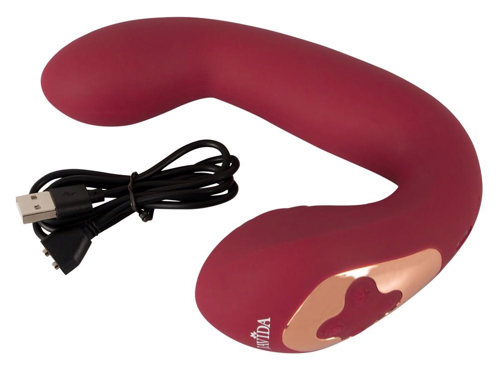 Vibrator Javida Thumping Shaking din silicon, în formă de iepuraș, 17 cm, USB