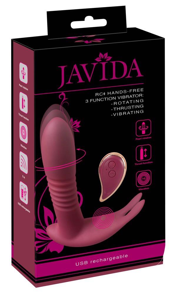 Vibrator din silicon Javida RC hands-free cu telecomandă USB