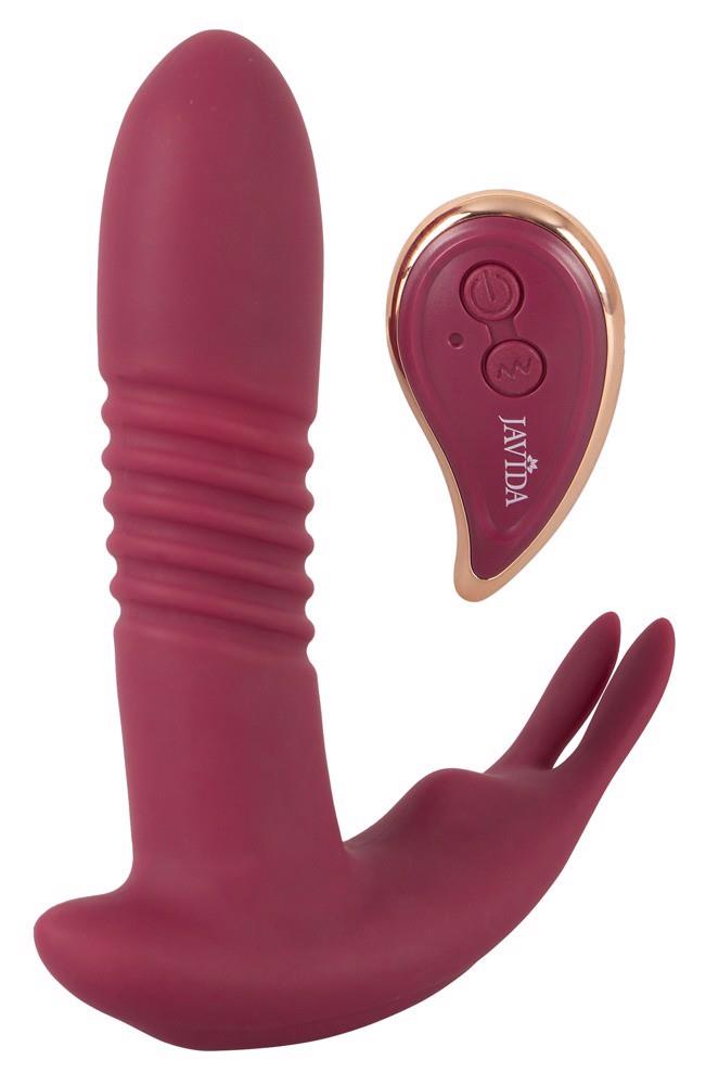 Vibrator din silicon Javida RC hands-free cu telecomandă USB
