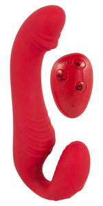 Sex oral fără curea You2Toys cu vibrații RC din silicon 19 cm