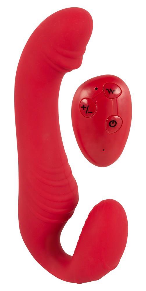 Sex oral fără curea You2Toys cu vibrații RC din silicon 19 cm