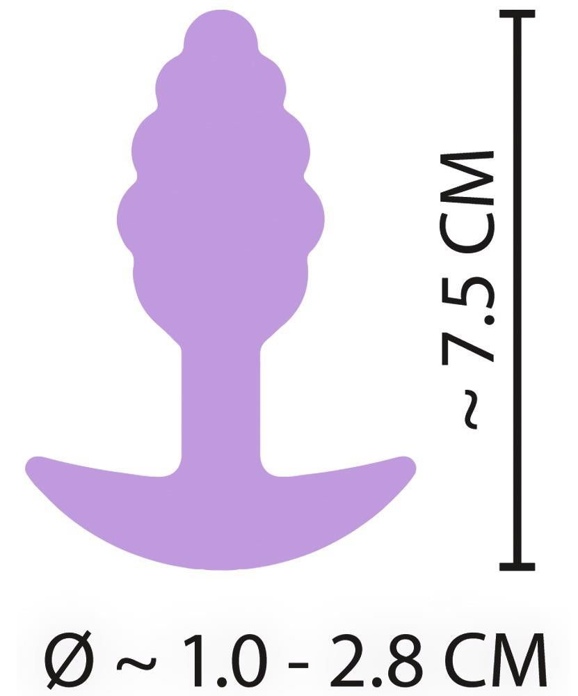 Dop anal mini din silicon violet Cuties 7,5 cm