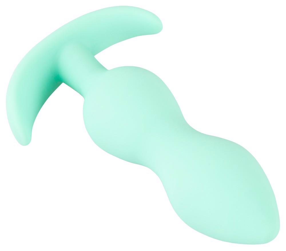 Plug anal mini din silicon Cuties verde 8 cm