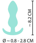 Plug anal mini din silicon Cuties verde 8 cm