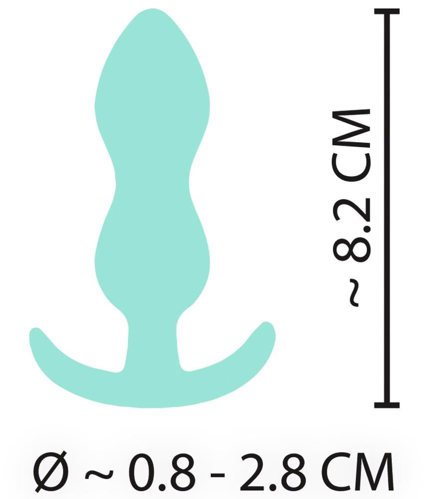 Plug anal mini din silicon Cuties verde 8 cm