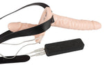 Strap on Duo cu vibrator dublu You2Toys 27 5 cm