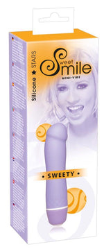 Vibrator mini Sweet Smile din silicon violet 12 cm
