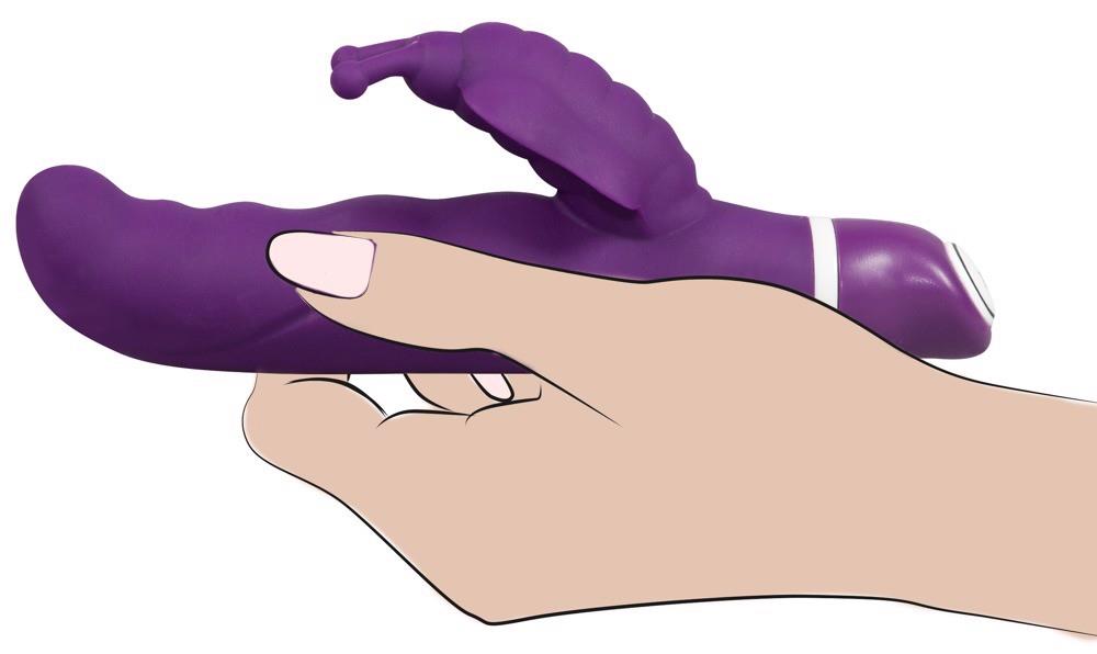 Vibrator fluture din silicon Sweet Smile G 15-5 cm