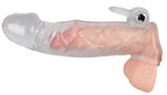 Extensor de penis transparent cu vibrații, 23 cm