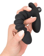 Vibrator anal din silicon Black Velvets, negru, 17 cm