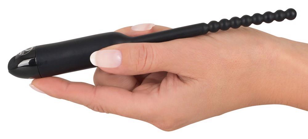 Dilatator vibrant Pearl You2Toys din silicon negru 19 cm