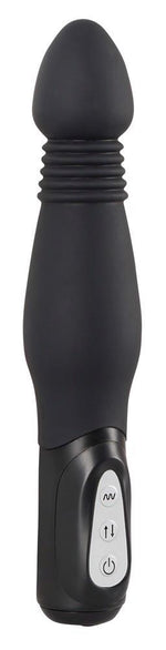 Vibrator anal You2Toys cu șoc, silicon negru, 23,5 cm