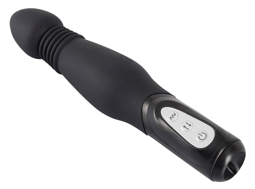 Vibrator anal You2Toys cu șoc, silicon negru, 23,5 cm