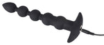 Lanț anal vibrant cu bile USB din silicon Black Velvets, 21 cm