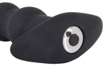 Lanț anal vibrant cu bile USB din silicon Black Velvets, 21 cm