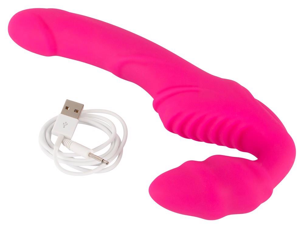 Strap-on vibrant fără ham ​​You2Toys silicon USB 22 cm