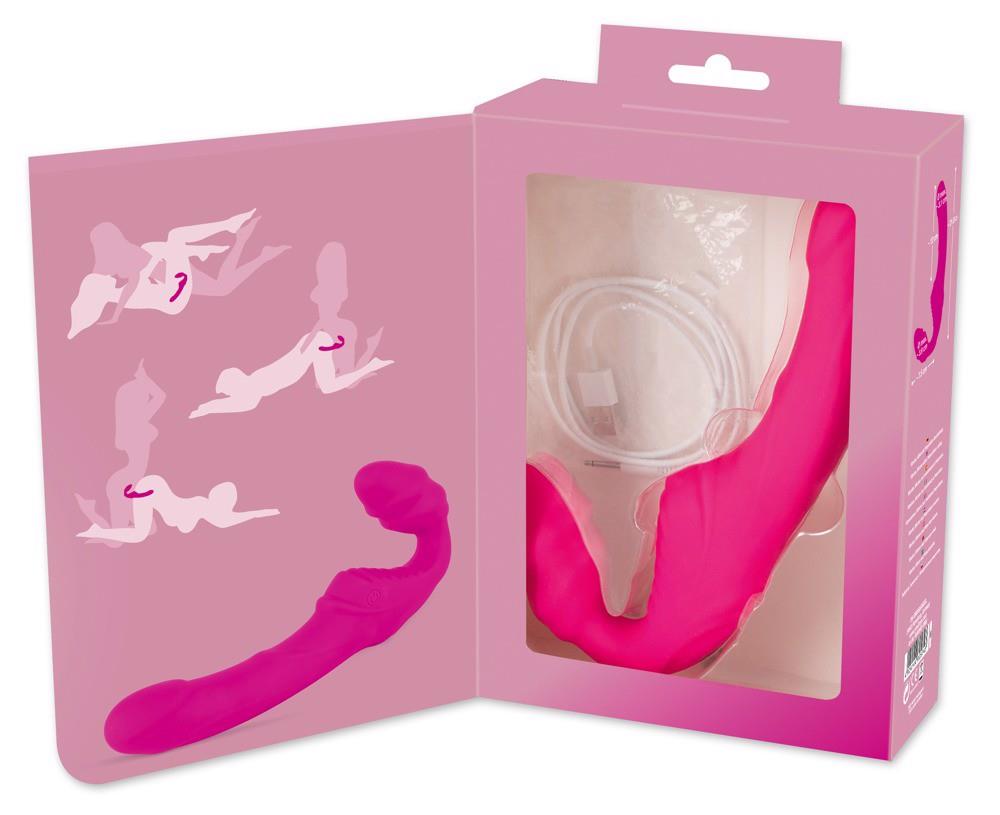 Strap-on vibrant fără ham ​​You2Toys silicon USB 22 cm