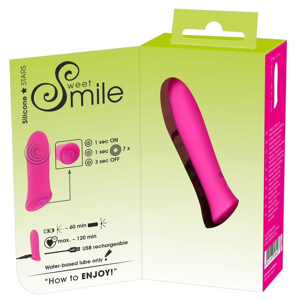 Vibrator mini USB Sweet Smile Power Bullet din silicon, 8,5 cm