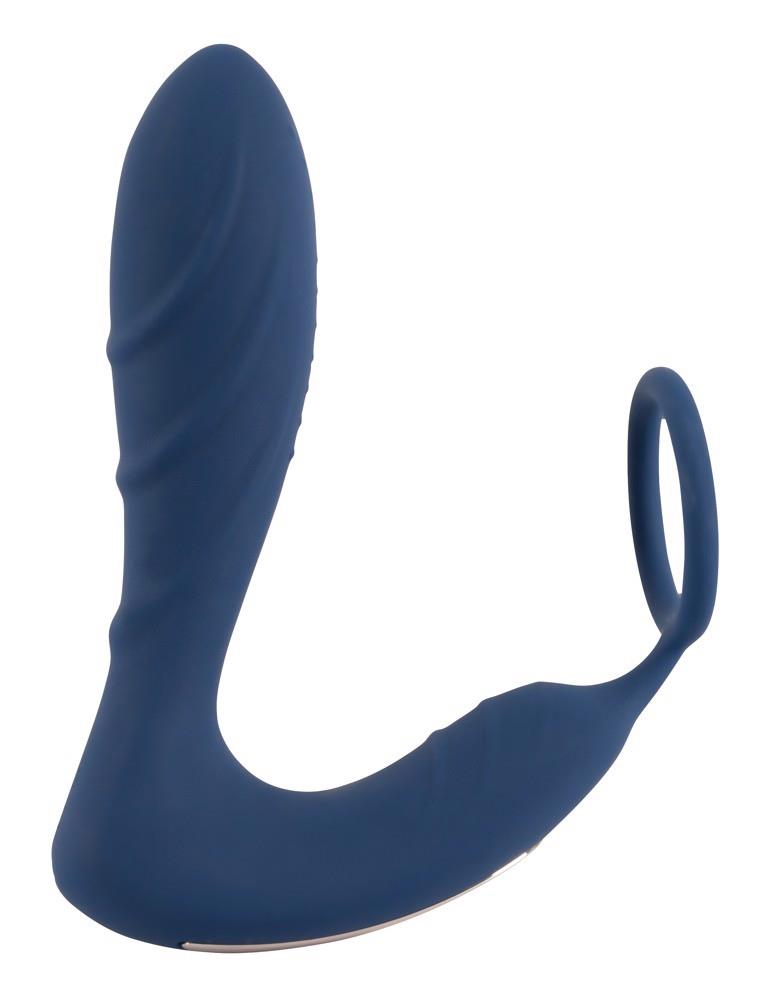 Plug vibrant pentru prostată cu inel pentru penis