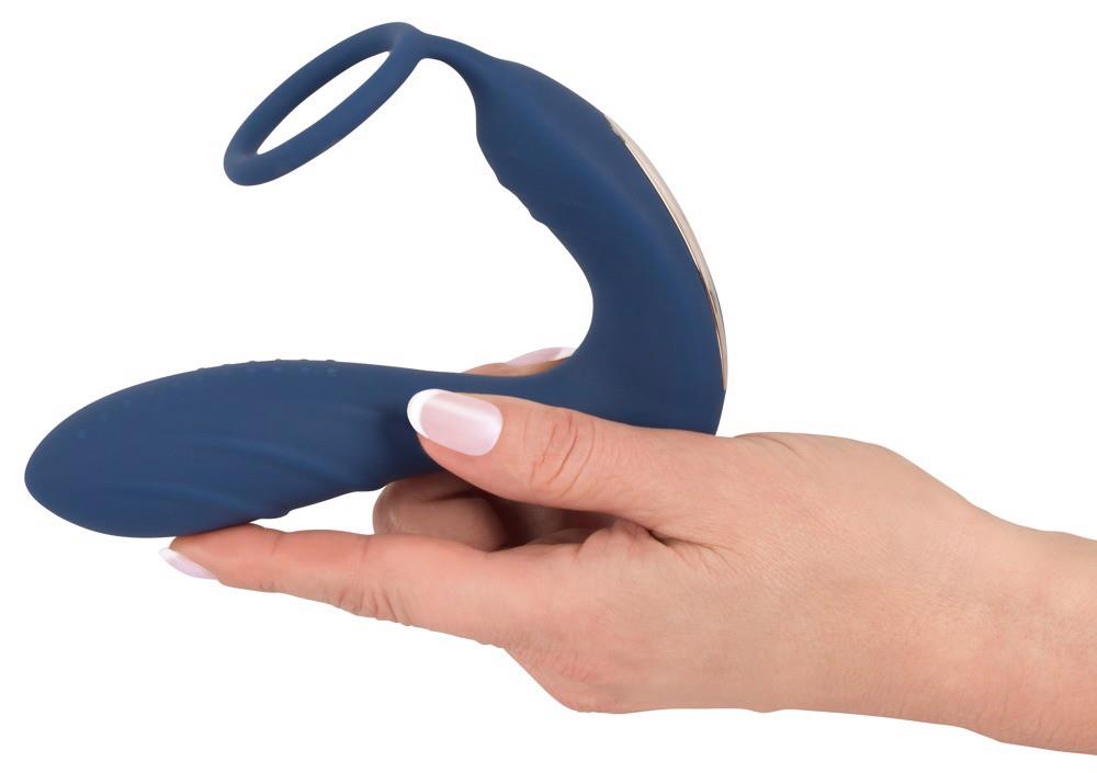 Plug vibrant pentru prostată cu inel pentru penis