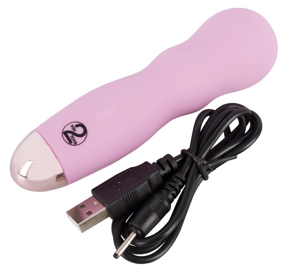 Vibrator Mini Cuties Roz Silicon USB 12 cm