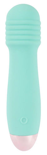 Mini vibrator din silicon Cuties verde USB 12,5 cm