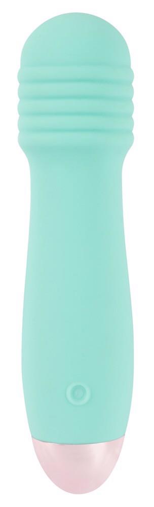Mini vibrator din silicon Cuties verde USB 12,5 cm