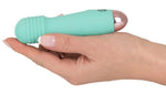 Mini vibrator din silicon Cuties verde USB 12,5 cm