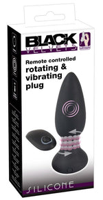 Plug anal rotativ Black Velvets cu telecomandă USB 14 cm