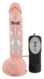 Vibrator realist din silicon medical cu împingere 21 cm