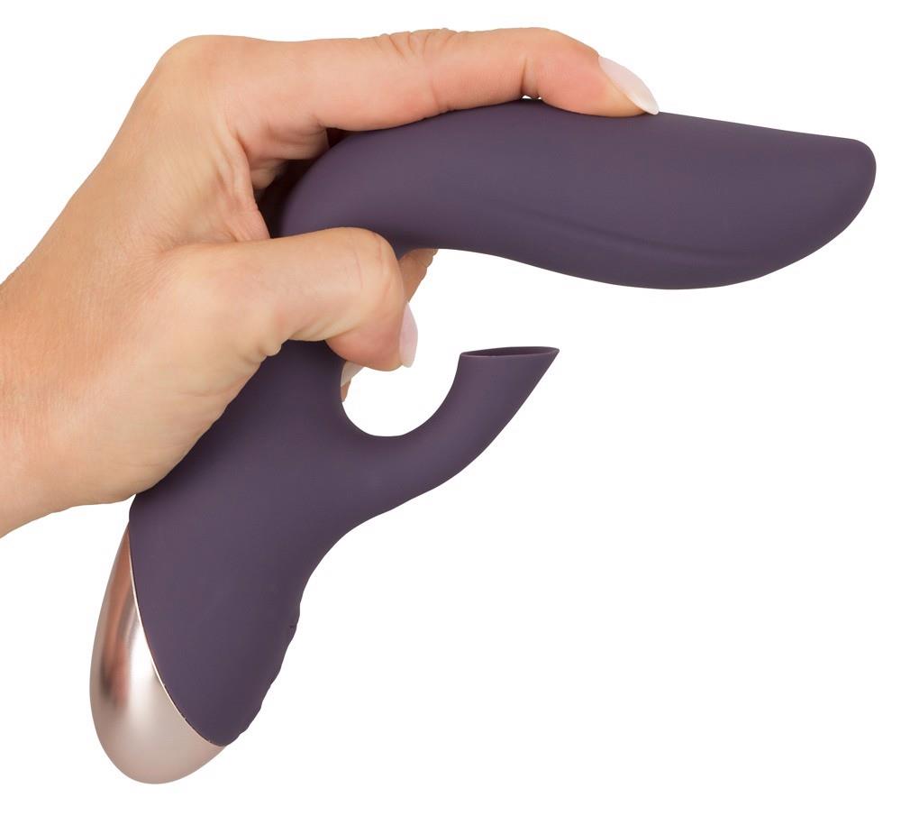 Vibrator cu ventoză din silicon pentru punctul G, USB, 21 cm