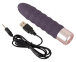Vibrator Diamond Vibe cu valuri din silicon, USB, 15 cm