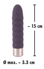 Vibrator Diamond Vibe cu valuri din silicon, USB, 15 cm