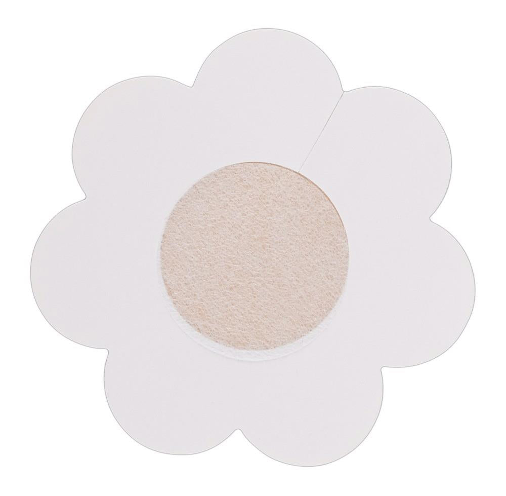 Autocolante textile florale pentru mameloane Cottelli, 6 perechi, 7 cm