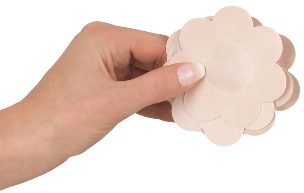 Autocolante textile florale pentru mameloane Cottelli, 6 perechi, 7 cm