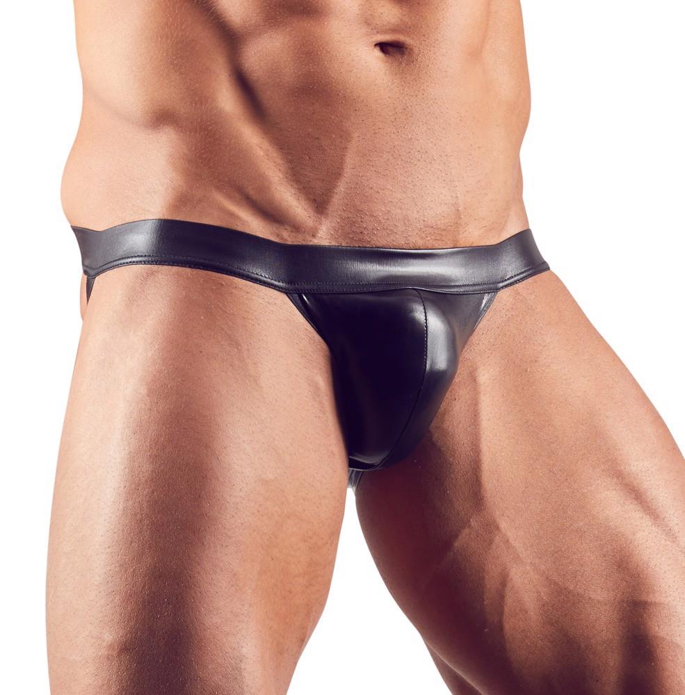 Pantaloni sport elastici Svenjoyment pentru bărbați, negru lucios XL