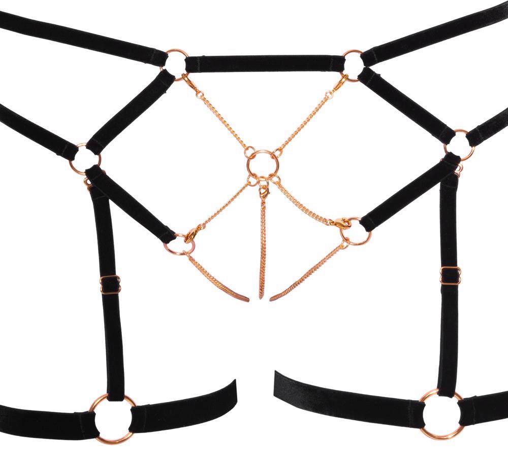 Set lenjerie intimă Cottelli Glamour bondage cu lanțuri M
