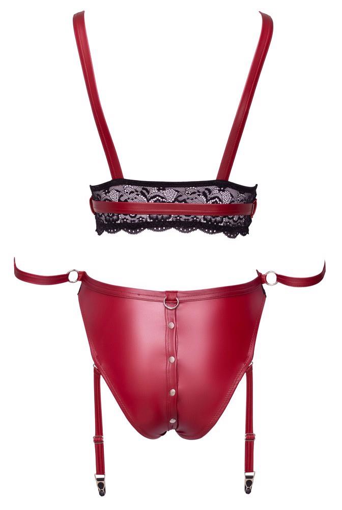 Set de bondage Cottelli BONDAGE roșu cu curele la gleznă