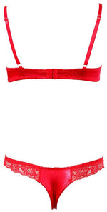 Set lenjerie intimă Cottelli cu cupă jumătate, roșu 85B