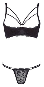 Sutien Cottelli LINGERIE din dantelă cu fermoar negru 75B