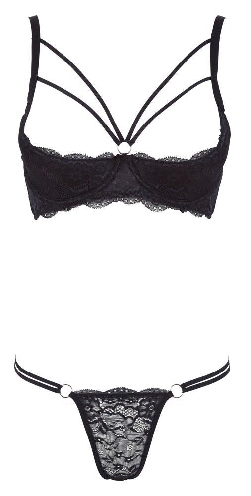 Sutien Cottelli LINGERIE din dantelă cu fermoar negru 75B