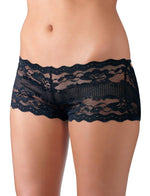 Chiloți din dantelă cu fundă Cottelli LINGERIE negru L