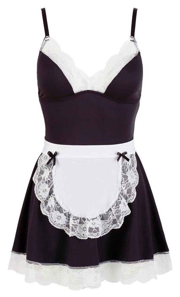 Rochie mini chelneriță Cottelli cu șorț L