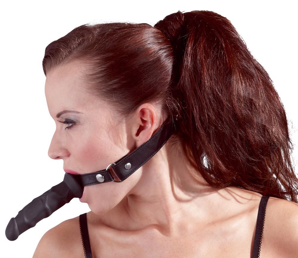 Dildo Gag Fetish Collection din silicon negru 12 cm