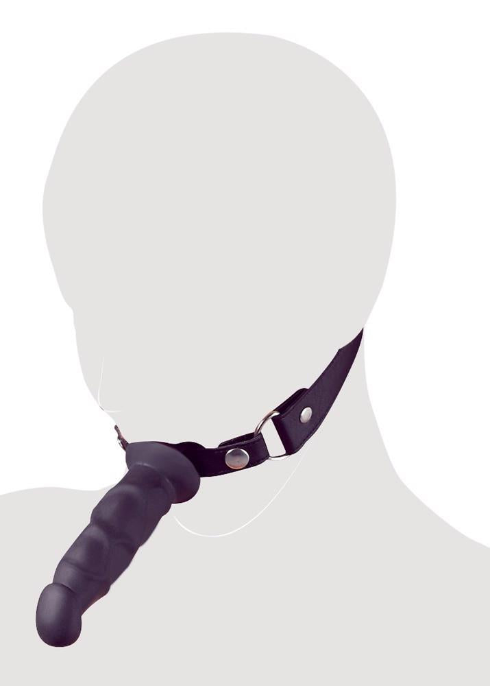 Dildo Gag Fetish Collection din silicon negru 12 cm