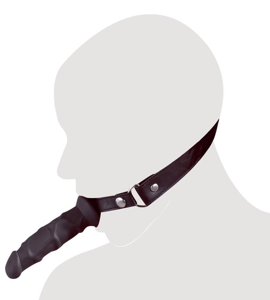 Dildo Gag Fetish Collection din silicon negru 12 cm