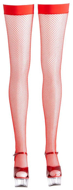 Ciorapi plasă Cottelli LEGWEAR roșii, mărimea S