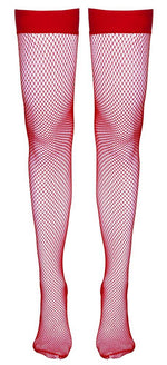 Ciorapi plasă Cottelli LEGWEAR roșii, mărimea S